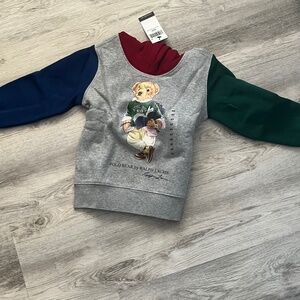 Polo Ralph Lauren Kids Bear Hoodie Sweatshirt – Size 4/4T